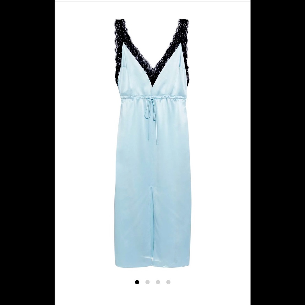 Fleur Du Mal Ice Blue Slip Dress NWT.